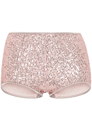 Alchemy x Lia Aram sequin-embellished shorts - Gold