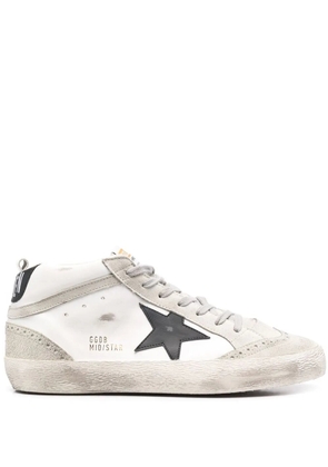 Golden Goose Mid Star distressed-effect sneakers - White