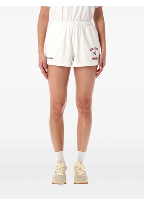 Sporty & Rich embroidered elasticated shorts - White
