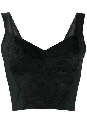 Dolce & Gabbana jacquard corset bustier - Black