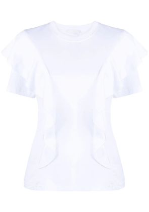 Chloé ruffled cotton T-shirt - White