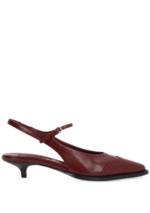 Miu Miu 35mm slingback brogue pumps - Red