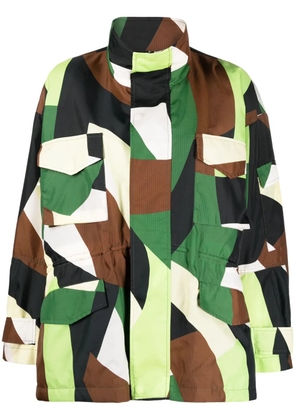 Plan C Messy Masses geometric-pattern jacket - Green