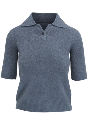 Vince bouclé polo shirt - Blue