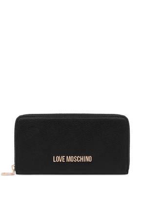 Love Moschino logo-plaque wallet - Black