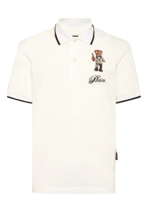 Philipp Plein teddy bear-graphic polo shirt - White