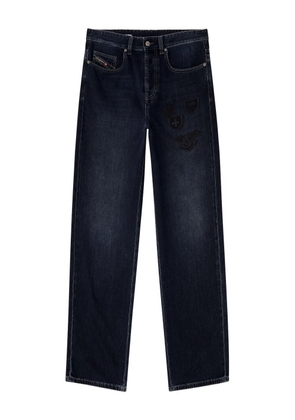 Diesel 2001 D-Macro embroidered-patches jeans - Blue