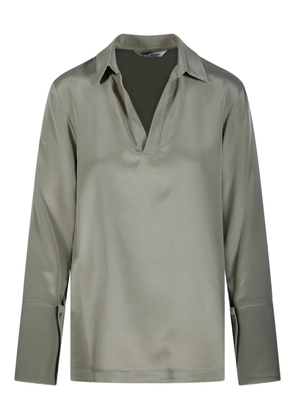 Max Mara V-neck long-sleeve blouse - Green