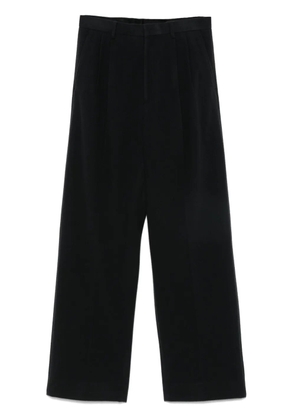 Auralee wool flannel trousers - Black