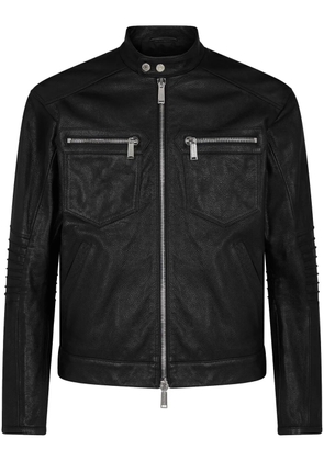 DSQUARED2 zip-up leather jacket - Black