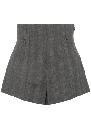 Prada wool pleated shorts - Grey