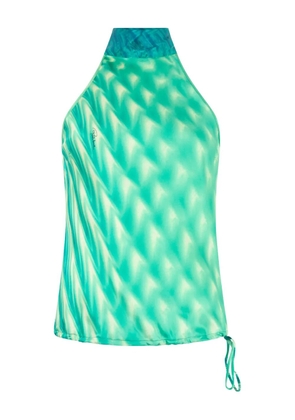 Roberto Cavalli graphic-print silk top - Green