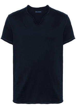 Zadig&Voltaire Henley-neck cotton T-shirt - Blue