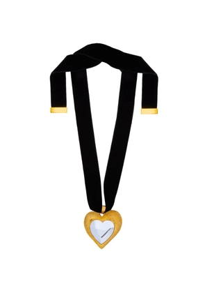 Oscar de la Renta heart-pendant choker necklace - Gold