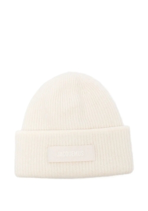 Jacquemus The Gros Grain beanie hat - White