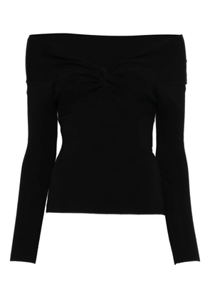 IVORY PARIS off-shoulder sweater - Black