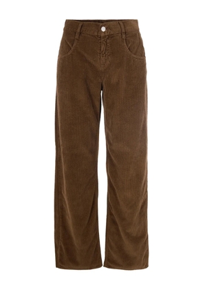 Cycle corduroy straight-leg trousers - Brown