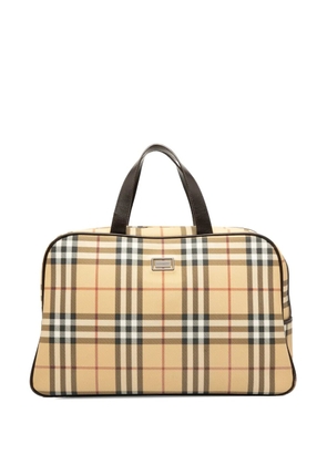 Burberry Pre-Owned 2000-2017 House Check Canvas travel bag - Brown