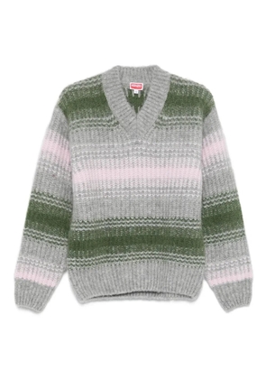 Kenzo striped v-neck sweater - Grey
