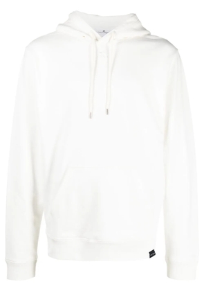 Courrèges logo drawstring hoodie - White