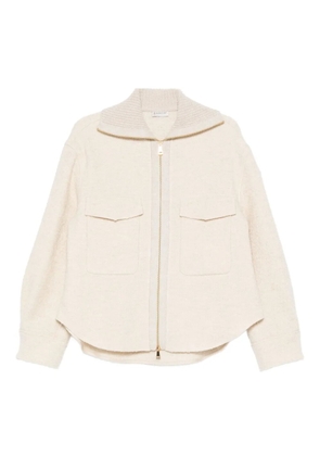 Moncler flap-pocket zip jacket - Neutrals