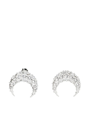 Marine Serre small rhinestone-embellished Moon earring - Silver
