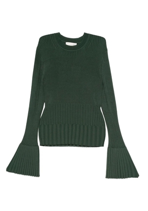 ZIMMERMANN ribbed bell-sleeve sweater - Green
