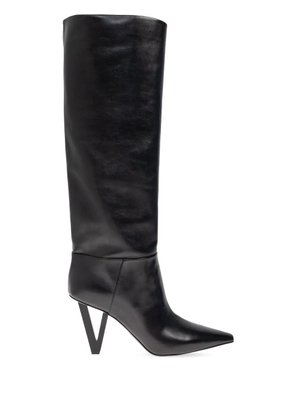 Versace leather knee-high boots - Black