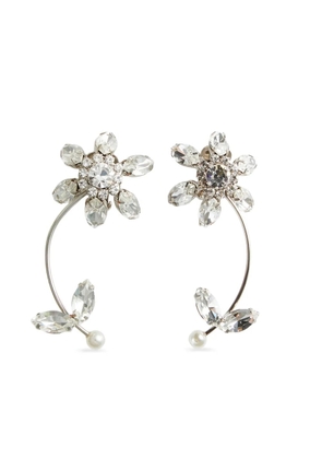 DSQUARED2 floral crystal earrings - Silver