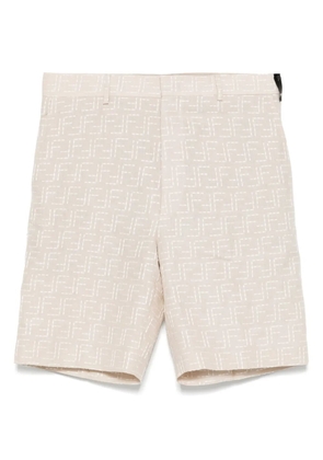 FENDI all-over FF-jacquard shorts - Neutrals