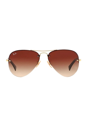 Ray-Ban two-tone aviator frame sunglasses - Brown