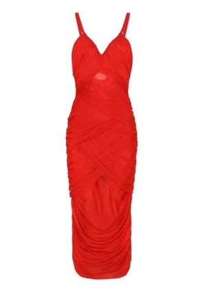 Dolce & Gabbana draped layered tulle midi dress