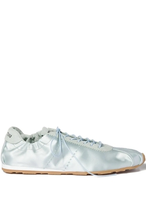 Miu Miu Plume satin sneakers - Blue