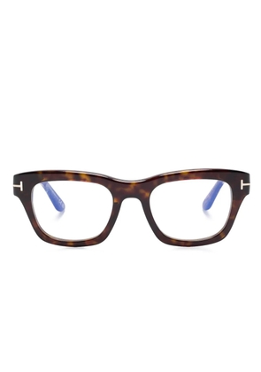 TOM FORD Eyewear rectangular-frame glasses - Brown