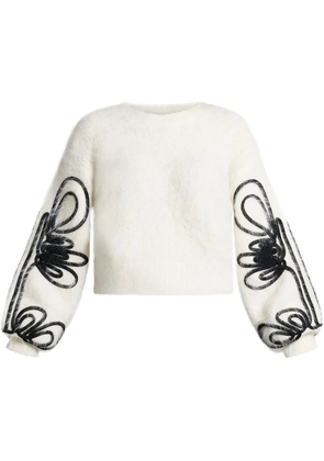 Aje embroidered-design jumper - White