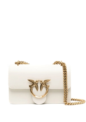 PINKO Love One Classic leather crossbody bag - Neutrals