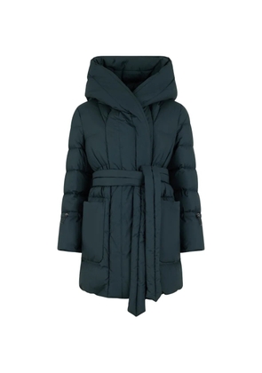 Moorer Osiride hooded belted padded coat - Green