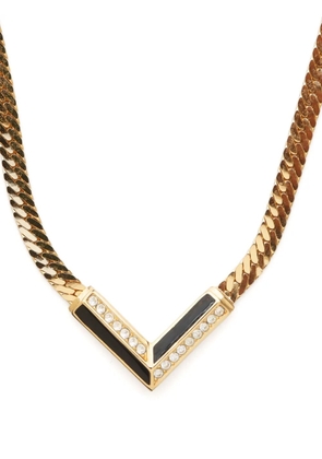 Christian Dior Pre-Owned 2000s rhinestone-embellished necklace - Gold