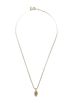 Givenchy Pre-Owned rhinestone-embellished G logo pendant necklace - Gold