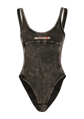 Diesel logo-appliqué bodysuit - Grey