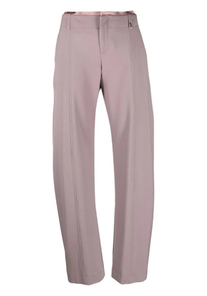 Ssheena layered-waistband straight-leg trousers - Purple