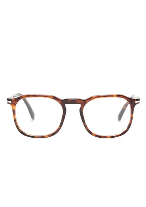Persol tortoiseshell rectangle-frame glasses - Brown