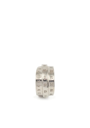 MM6 Maison Margiela Triple Logo Numeric Signature ring - Silver
