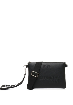 V°73 branded-strap clutch bag - Black