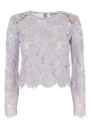 Self-Portrait lace blouse - Purple