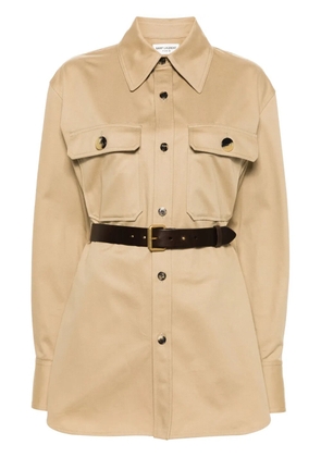 Saint Laurent belted Saharienne shirt - Neutrals