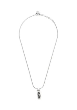 Christian Dior Pre-Owned 1990-2000s logo plate necklace - Silver