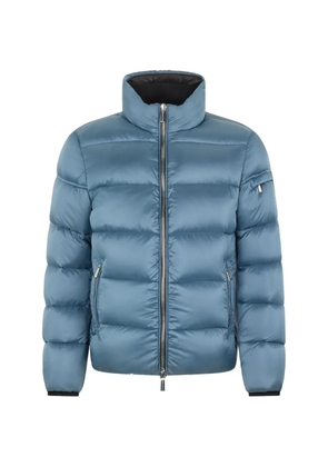 Moorer funnel-neck padded jacket - Blue