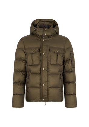 Moorer hooded pocket padded jacket - Green