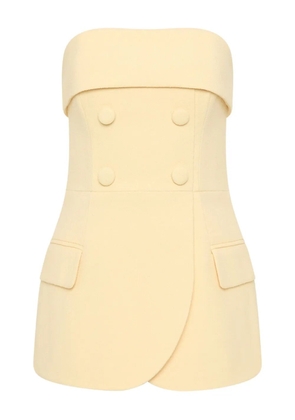 Rebecca Vallance strapless double-breasted top - Yellow